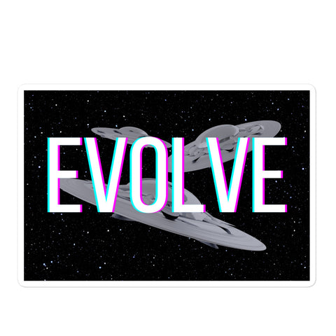 Evolve UFO sticker